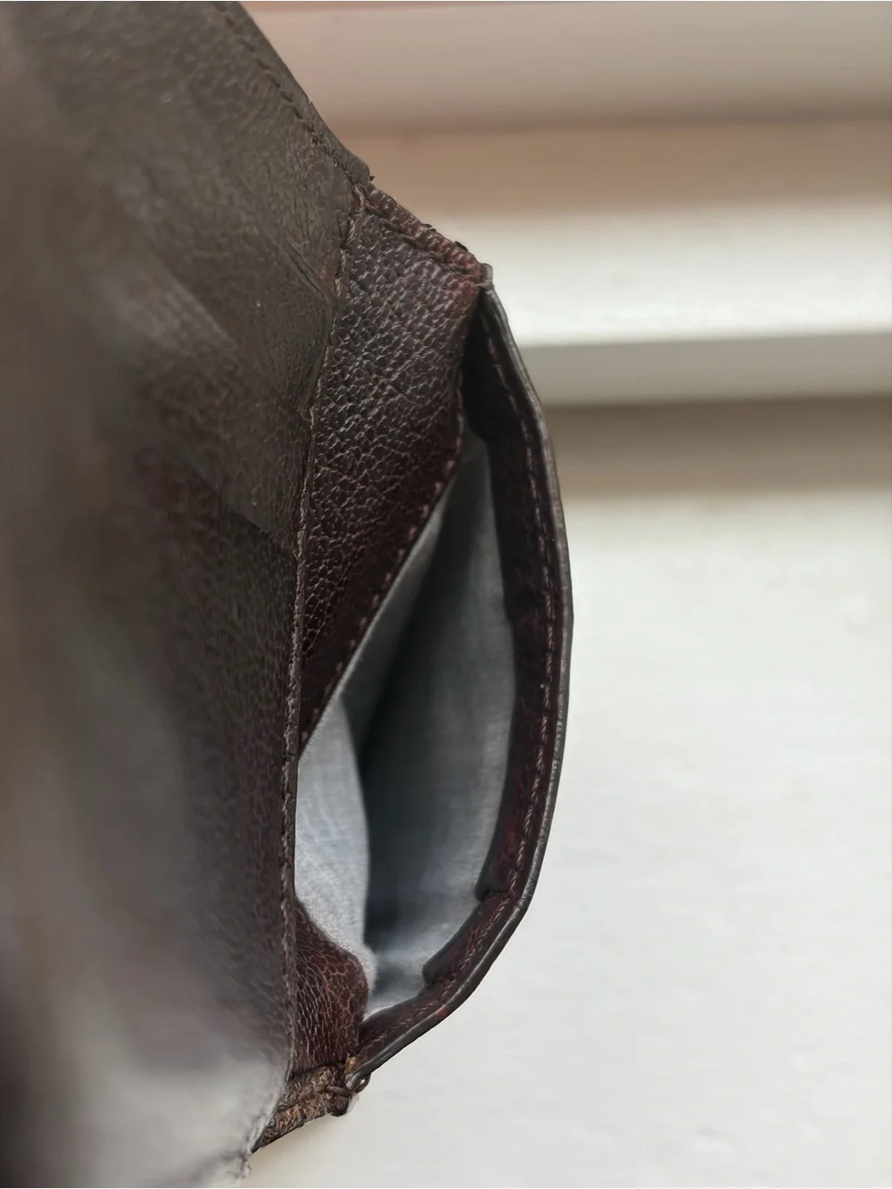 Brunello Cucinelli Dark Brown Pebbled Leather Bifold Wallet
